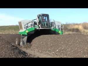 Komptech Topturn X55 Compost Windrow Turner - MSW Fines Processing