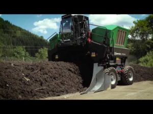 Komptech Topturn X4500 Compost Windrow Turner in Operation