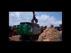 Komptech Terminator Industrial Shredder Processing Wooden Spools